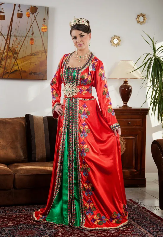 Caftan plume marocain